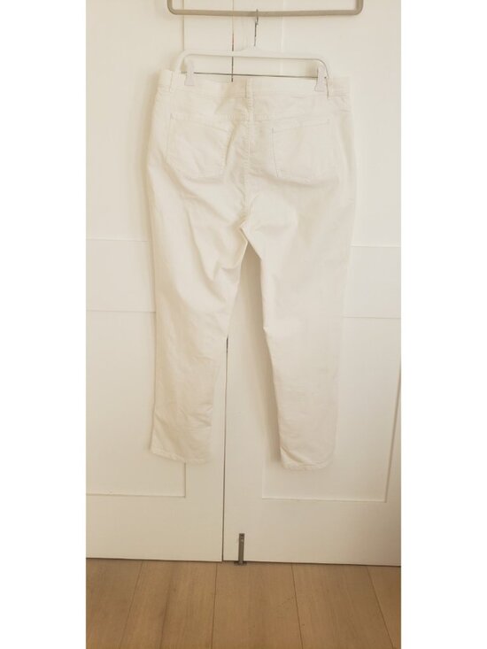 LAFAYETTE 148 NEW YORK WHITE DENIM JEANS  PANTS SZ 16 - Picture 4 of 10